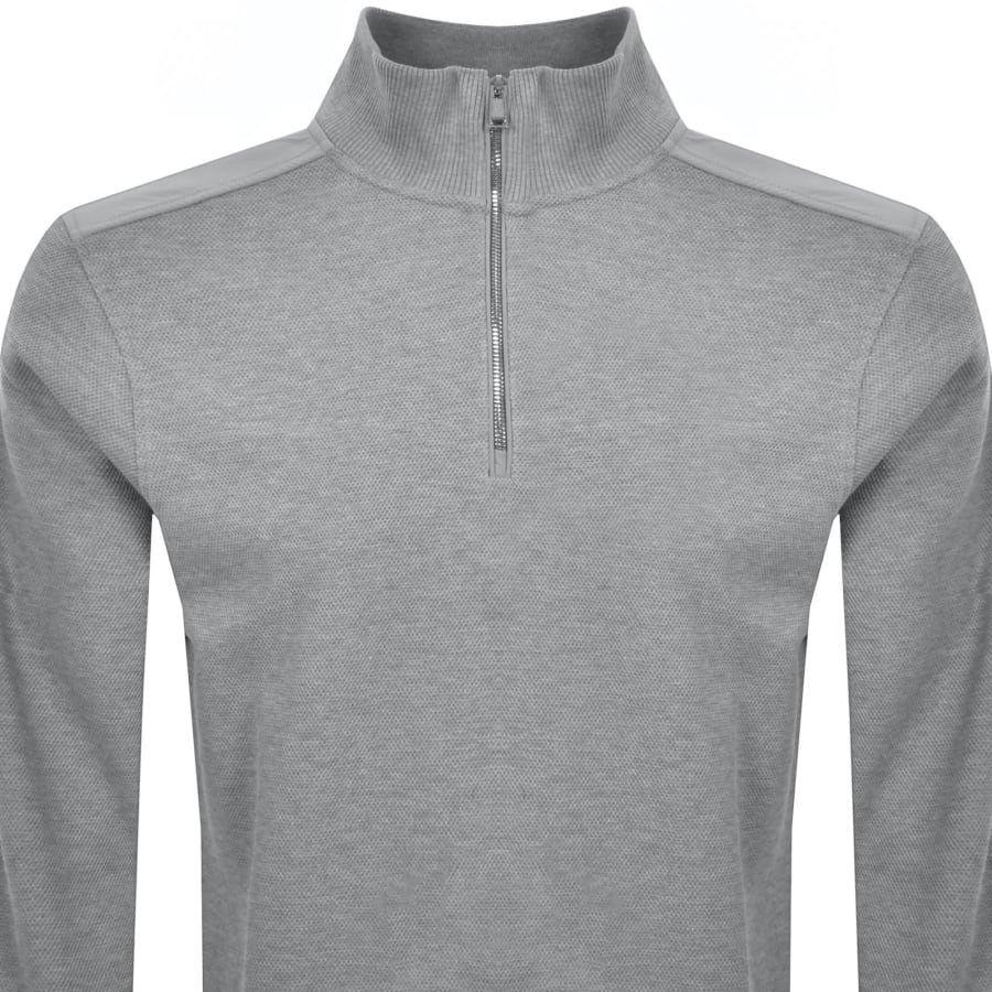 BOSS H Sidney 59 Quarter Zip Sweatshirt Grey